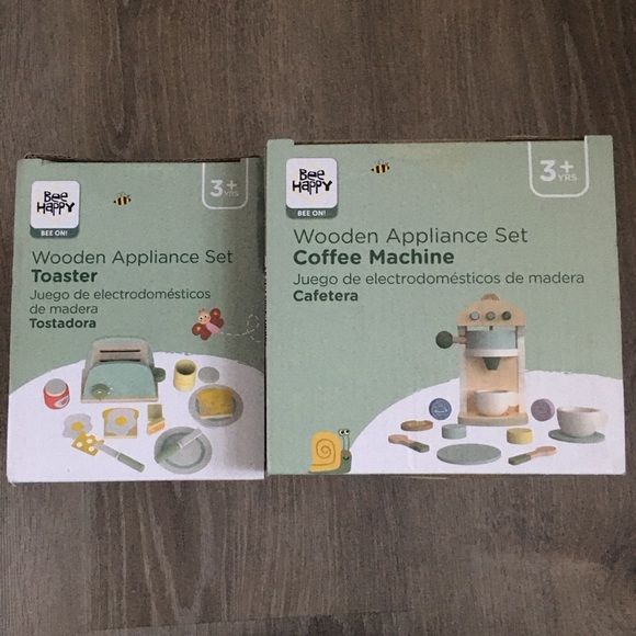 NIB ALDI Bee Happy Wooden Appliance Coffeemaker & Toaster Breakfast Bundle - Picture 6 of 7